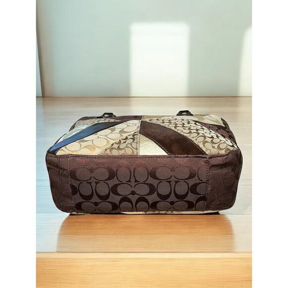 Y2K Coach F17614 Gallery Signature Patchwork Shoulder Bag & F46199 Wristlet - Picture 5 of 14